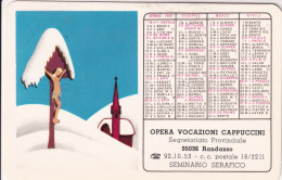 Calendarietto - Opere Vocazioni Cappuccini - Seminario Serafico - Randazzo - Anno 1969 - Tamaño Pequeño : 1961-70
