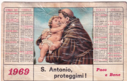 Calendarietto - Orfanotrofio Antoniana Ricostruzione Sociale - Roma - Anno 1969 - Petit Format : 1961-70