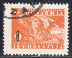 Yugoslavia 1946 Single Stamp From The New Daily Stamps With Surcharge In Fine Used - Oblitérés