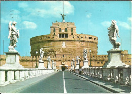 Roma (Lazio) Castel Sant'Angelo E Ponte Sul Tevere, Sant'Angelo Bridge And Castle, Pont Et Chateau Saint'Ange - Castel Sant'Angelo