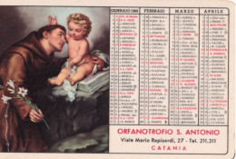 Calendarietto - Orfanotrofio S.antonio - Catania - Anno 1966 - Petit Format : 1941-60