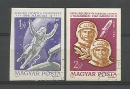 Hungary 1965 Voskhod II Imperf. Y.T. A 270/271 ND (0) - Oblitérés