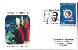 COV 74 - 891 Italy, Galileo GALILEI, Romania - Cover - Used - 2005 - Astronomie