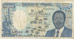 Billet 1000 Francs République Du Cameroun - Billet 1000 Francs Cameroun 1/01/1988 Rare - Camerun