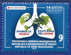 NORTH MACEDONIA 2019 - Red Cross - Tuberculosis - MNH Set - Macedonia