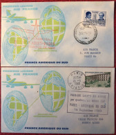 France, Premier Vol (Boeing 707) PARIS / AMERIQUE DU SUD 19.9.1960 - 2 Enveloppes - (A1453) - Primi Voli