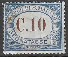 SAN MARINO - 1925 - SEGNATASSE - C.10  - NUOVO MH* ( YVERT TX 20  - MICHEL PD 20  - SS SG 20) - Portomarken