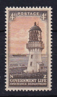 New Zealand - Life Insurance: 1947/65   Lighthouse   SG L47a   4d  [wmk Sideways]  MNH - Officials