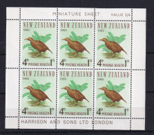 New Zealand: 1966   Health Stamps - Birds   M/Ss   MNH (2) - Ungebraucht