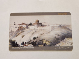 JORDAN-(JO-JPP-0009A)-Jerusalem (Schlumberger)-(15)-(JD2)-(00252714)-(chip Open Silver)-used Card - Giordania