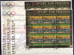 UNO Wien 2008 - Sport Für Frieden, FDC Mit 545 - 546 Im Kleinbogen - FDC