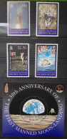 Solomon Islands 1999, 30th Anniversary Of The First Manned Moon-Landing, MNH Unusual S/S And Stamps Set - Solomon Islands (1978-...)