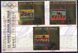 UNO Wien 2008 - Sport Für Frieden, 3-Länder-FDC Mit Block 22 - FDC