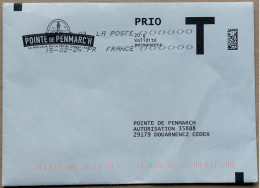 Enveloppe T Prio Illustrée Phare Penmarc'h Douarnenez 29 Toshiba Leuchtturm Lighthouse - Cartas/Sobre De Respuesta T