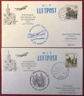 Allemagne, LUFTHANSA Premier Vol HANNOVER / FRANKFURT 10.4.1983 - 2 Enveloppes - (A1472) - Premiers Vols