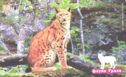 Russia:Used Phonecard, Uraltelekom Sverdlovsk Region, 100 Units, Ural Fauna, Lynx Lynx, 2002 - Russia