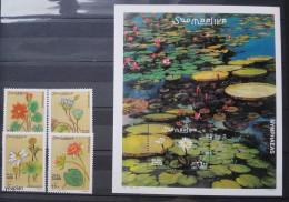 Somalia 2001, Water Lilies, MNH S/S And Stamps Set - Somalia (1960-...)
