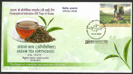 India 2021-23 Assam Tea Leaf, Sri Lanka, Tamil, Drink, Food, Woman, Special Cover (**) (**) Inde Indien - Covers & Documents