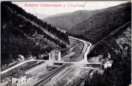 Bahnhof Lichtentanne U. Umgebung (Stempel: Leutenberg 1903 (?) ) - Zwickau
