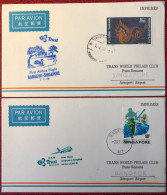 Thailande, Premier Vol BANGKOK / SINGAPOUR 2.4.1978 - 2 Enveloppes - (A1490) - Tailandia