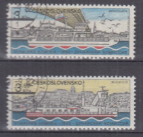 TSCHECHOSLOWAKEI  2679-2680, Gestempelt, Donaukommission, Schiffe, 1982 - Oblitérés