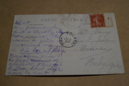 Bel Envoi De France à Tournais (belgique) 1908,original Pour Collection - Brieven En Documenten