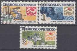 TSCHECHOSLOWAKEI  2681-2683, Gestempelt, Aufbauerfolge, 1982 - Oblitérés