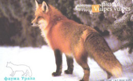 Russia:Used Phonecard, Jekaterinburg International Telefon Station, 200 Units, Ural Fauna, Fox, Vulpes Vulpes, 2001 - Russie