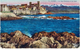 Antibes. Les Vieux Remparts Et Les Alpes. - Antibes - Les Remparts