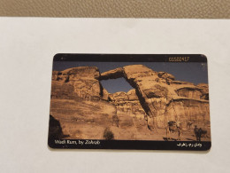 JORDAN-(JO-JPP-0011A)-Wadi Rum-(Schlumberger)-(30)-(JD2)-(01502417)-(chip Open Silver)-used Card - Jordanië