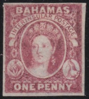 Bahamas    .  SG   .   1 (2 Scans) . No Wmk  . Medium Thick Paper    .    *    .  Mint-hinged  - Some Paper On Gum - 1859-1963 Kronenkolonie