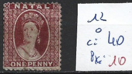 NATAL 12 Oblitéré Côte 40 € - Natal (1857-1909)