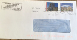 France 2015 YT AA 1205-1211 Mairies De France Chateaugiron (35) Et Créteil (94) Monuments - Storia Postale