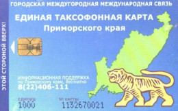 Russia:Used Phonecard, Primorski Krai Phonecard, 1000 Units, Tiger, 2005 - Russia