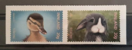 NORWAY 2023 FAUNA Animals. Pets DUCK RABBIT - Fine Set (self-adhesive) MNH - Unused Stamps