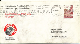 Denmark Cover Paquebot Smyril Line 5-9-1983 Posted On High Seas Between Hanstholm And Torshavn - Cartas & Documentos