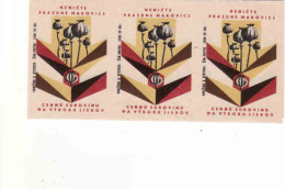 Slovakia - 3 Matchbox Labels - Empty Poppy For Medicinal Production, Poppy Seed, - Boites D'allumettes - Etiquettes