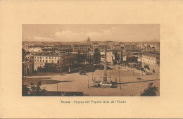 Roma (Lazio) Piazza Del Popolo Vista Dal Monte Pincio, View Of The People's Square From Pincio Mountain, Ed. Alterocca - Places & Squares