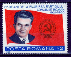 1986 - 65 Ans Du Parti Communiste / N. Ceausescu Mi No 4259 MNH - Ungebraucht