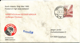 Denmark Cover Paquebot Smyril Line 2-9-1983 Posted On High Seas Between Hanstholm And Seydisfjördur - Briefe U. Dokumente