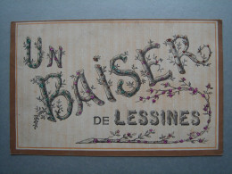 UN BAISER DE LESSINES - CARTE AVEC STRASSES - Lessen