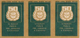 Slovakia - 3 Matchbox Labels - 50 Years Of The PALMA Fat Plant - Boites D'allumettes - Etiquettes