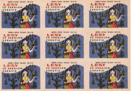 Slovakia - 9 Matchbox Labels - Forests Are A Source Of Health - Boites D'allumettes - Etiquettes