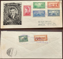 D)1939, NICARAGUA, CIRCULATED LETTER FROM NICARAGUA TO MEXICO, WITH CANCELLATION STAMP ON STAMPS TRIBUTE TO THE HUMORIST - Nicaragua