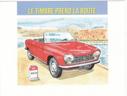Carte  Entier Postal  Le Timbre Prend La Route Peugeot 2045 Cabriolet - Toerisme