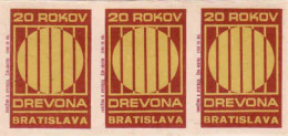 Slovakia - 3 Matchbox Labels - 20 Years Of DREVONA Bratislava - Boites D'allumettes - Etiquettes