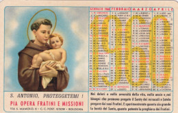 Calendarietto - Pia Opera Fratini E Missioni - Bologna - Anno 1960 - Petit Format : 1941-60