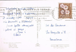 54139. Postal ANDORRA La VIEJA (Andorra Española) 1968. Vista  VALL D' INCLES - Storia Postale
