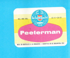 Belgisch Bieretiket Brouwerij DE EENDRACHT Leuven PEETERMAN (5103) - Beer