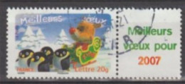 FRANCE - "Meilleurs Voeux" - Manchots Et Renne En Traineau - Used Stamps